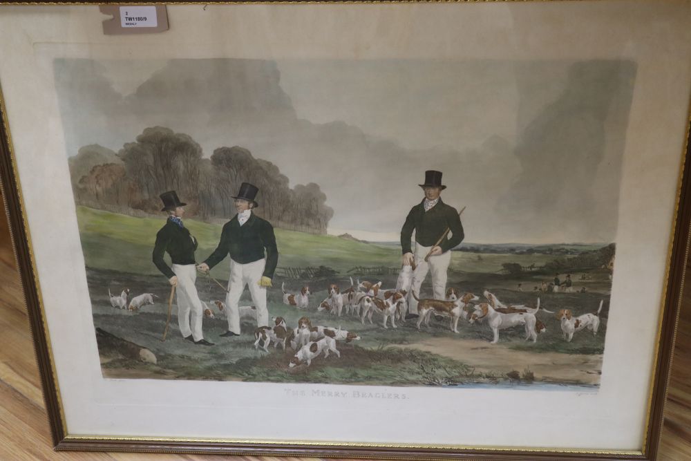 A Robert Morden map of Cornwall and a sporting print